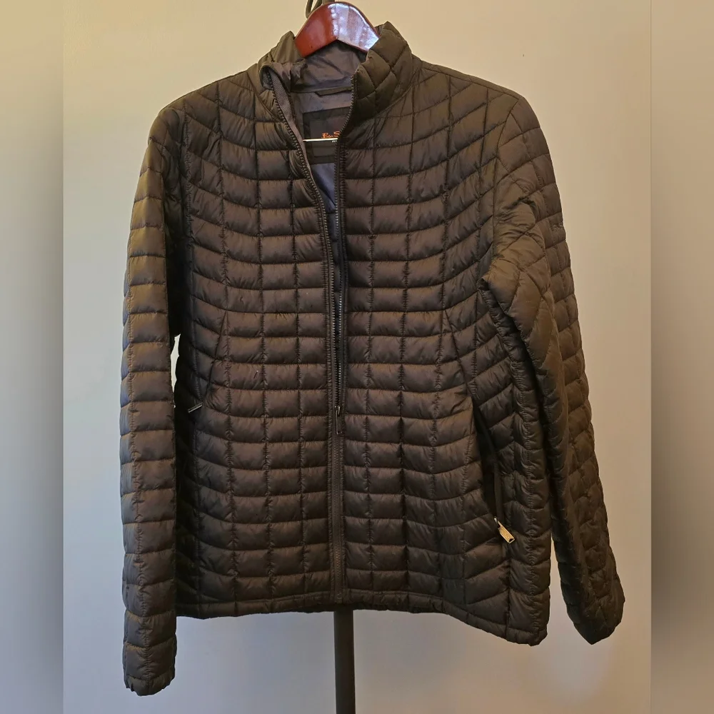 Ben Sherman Men's British Trendy Cool Black Quilted Puffer Jacket( Size:large )